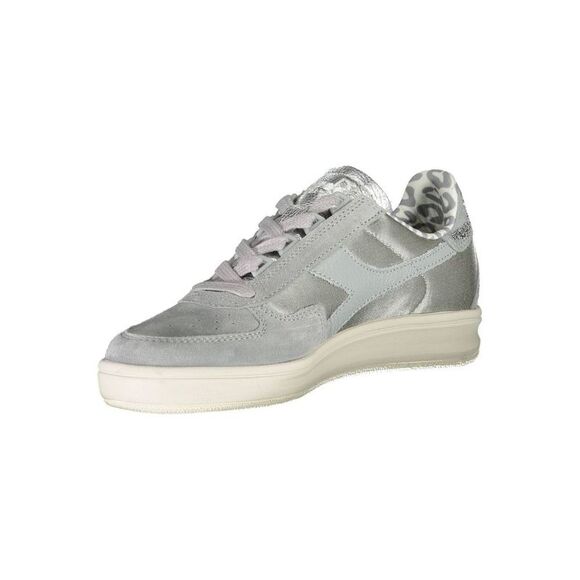 Diadora Gray Leather Women Women\'s Sneaker